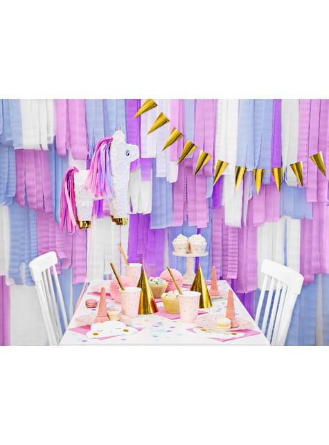 20 servilletas blancas con forma de nube de papel (32x19 cm) - Golden Sky - Partydeco | Funidelia