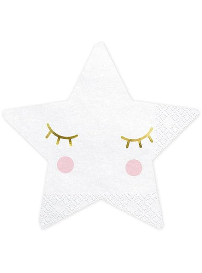 20 servilletas con forma de estrella - Unicorn Collection