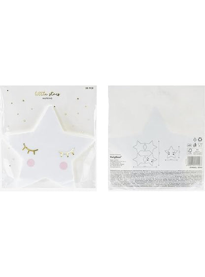 20 servilletas con forma de estrella - Unicorn Collection