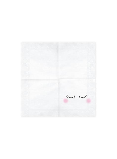 20 servilletas con pestañas y coloretes (33x33cm) - Unicorn Collection - Partydeco | Funidelia