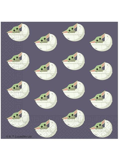 20 servilletas de Baby Yoda The Mandalorian (33x33 cm)