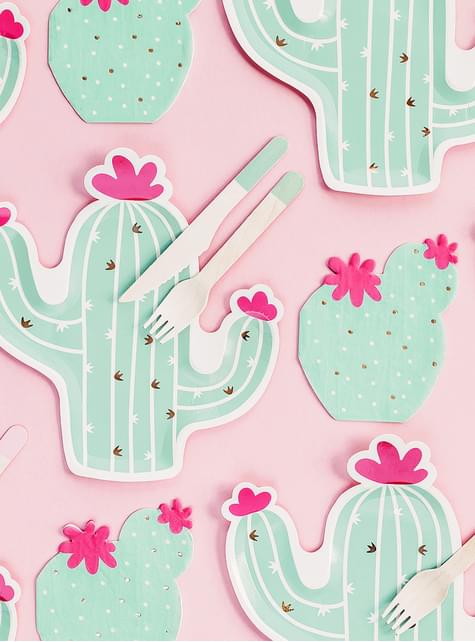 20 servilletas de cóctel de cactus (11 cm) - Partydeco | Funidelia