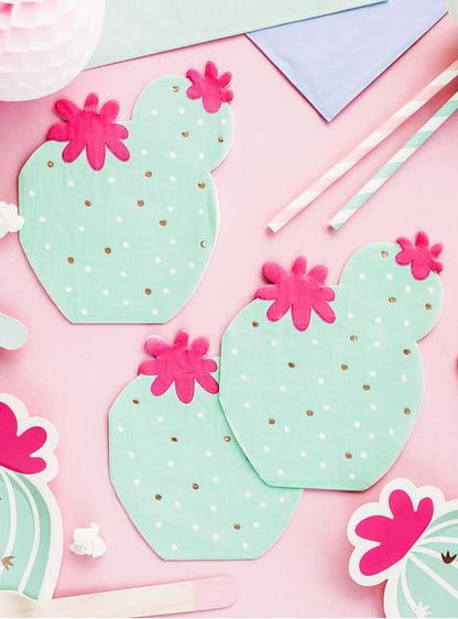 20 servilletas de cóctel de cactus (11 cm) - Partydeco | Funidelia