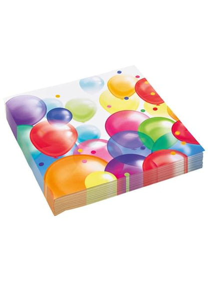 20 servilletas de globos (33x33 cm) - AMSCAN | Funidelia