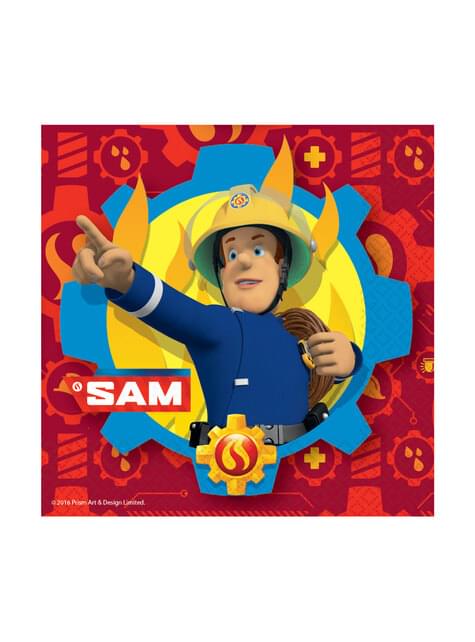 20 servilletas de Sam El Bombero (33x33 cm)