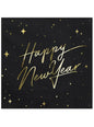 20 servilletas Fin de Año Happy New Year negras y doradas (33 x 33 cm) - New Year’s Eve Collection