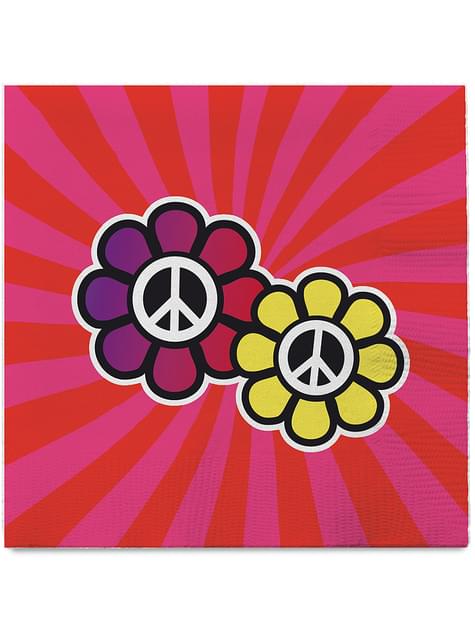 20 servilletas hippie (33x33cm)