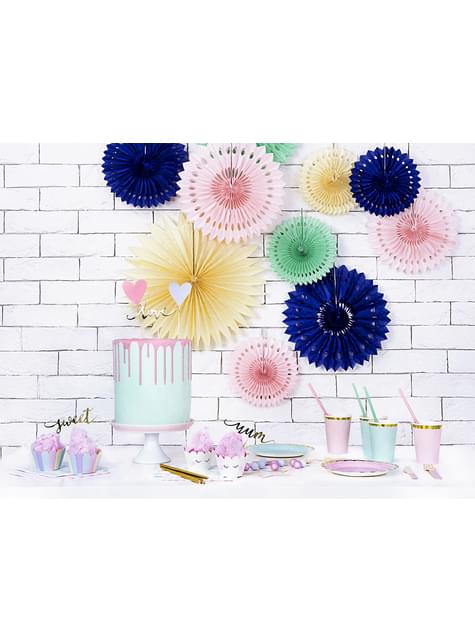 20 servilletas rosa pastel con estampado “Hello Gorgeous“ de papel (33x33 cm) - Yummy