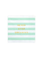 20 servilletas verde pastel con estampado “Never stop dreaming“ de papel (33x33 cm) - Yummy - Partydeco | Funidelia