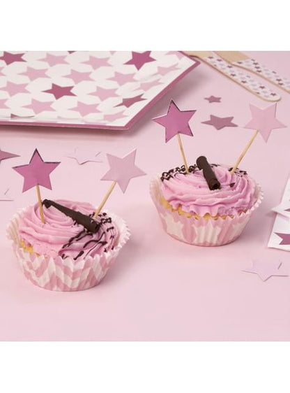 20 toppers con forma de estrella - Pink Star - Neviti | Funidelia