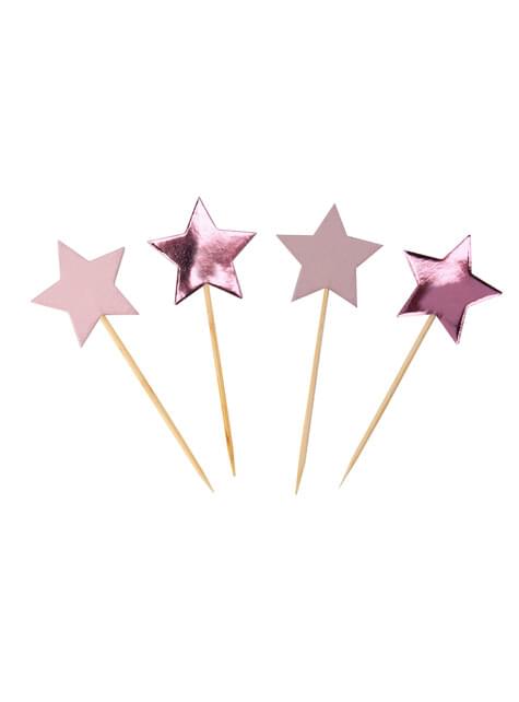 20 toppers con forma de estrella - Pink Star - Neviti | Funidelia