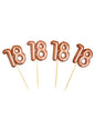 20 toppers decorativos “18“ en oro rosa - Glitz & Glamour Pink & Rose Gold - Neviti | Funidelia