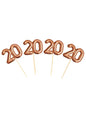 20 toppers decorativos “20“ en oro rosa - Glitz & Glamour Pink & Rose Gold - Neviti | Funidelia