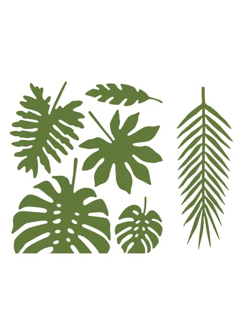 21 hojas tropicales decorativas - Aloha Turquoise - Partydeco | Funidelia