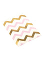 25 bolsitas de zigzag rosa y dorado - Pattern Works Pink