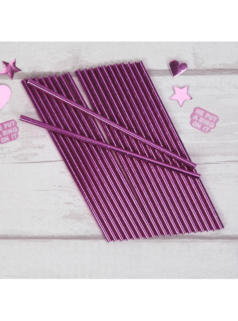 25 pajitas rosas - Pink Star - Neviti | Funidelia