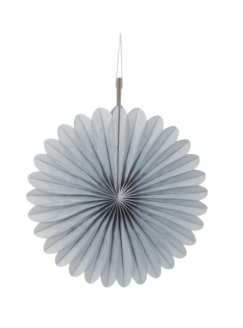 3 Abanicos de papel decorativos plateados (15,2 cm) - Línea Colores Básicos - Unique | Funidelia