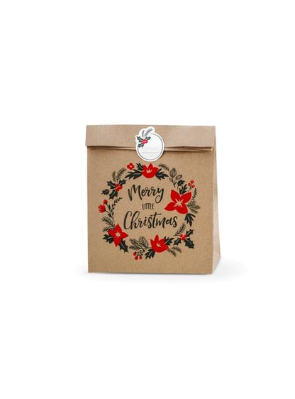 3 bolsas de regalo de papel Kraft “Merry Little Christmas“ - Merry Xmas Collection