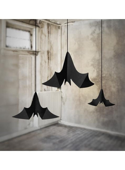 3 colgantes decorativos de murciélagos - Halloween