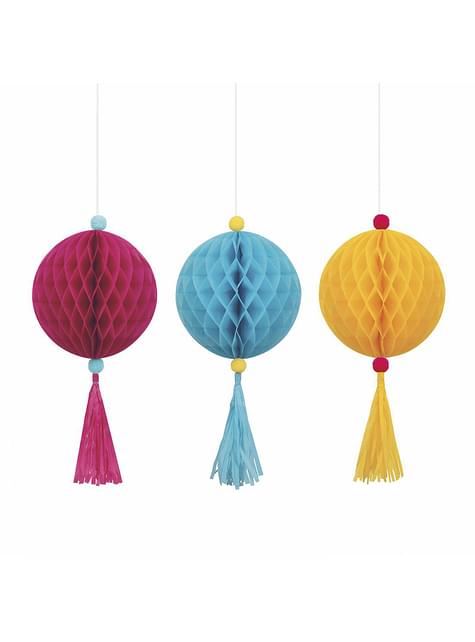 3 figuras colgantes de colores - Bright Triangle - Unique | Funidelia