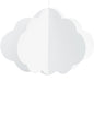 3 Nubes de papel colgantes - Golden Sky - Partydeco | Funidelia