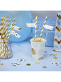 30 pegatinas para pajitas azul y dorado - Pattern Works Blue - Neviti | Funidelia