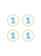 4 elementos decorativos para mesa 1st Birthday azules - Blue First Birthday - Partydeco | Funidelia
