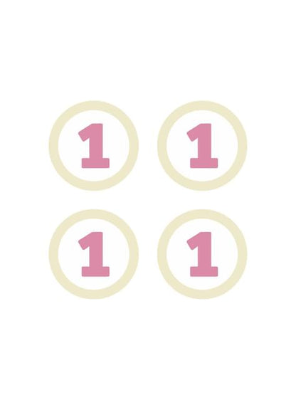 4 elementos decorativos para mesa 1st Birthday rosas - Pink First Birthday - Partydeco | Funidelia