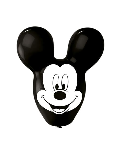 4 globos de látex con forma de Mickey Mouse (56 cm)