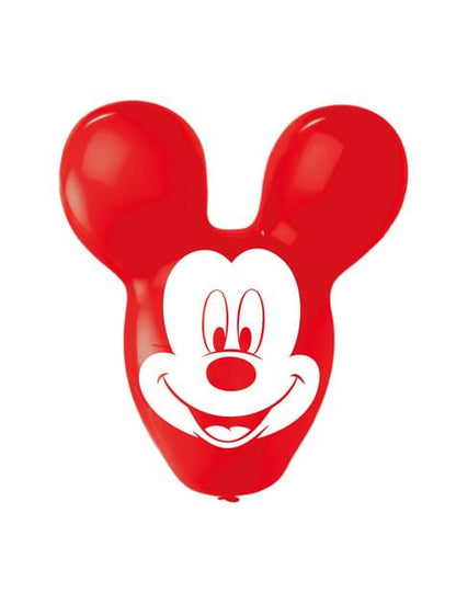 4 globos de látex con forma de Mickey Mouse (56 cm)