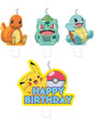 4 velas de personajes de Pokémon (5,5 - 7,8 cm) - Pokémon Collection