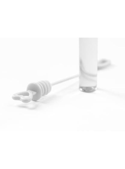 48 botes de pompas de jabón con forma de corazón blanco