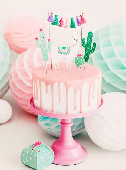 5 adornos para tarta de Llama - Llama Party - Partydeco | Funidelia