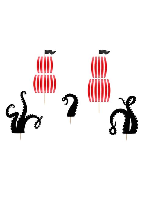 5 decoraciones para tarta de barco - Pirates Party