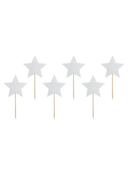 5 toppers de estrellas plateadas - Unicorn Collection - Partydeco | Funidelia
