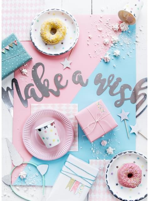 5 toppers de estrellas plateadas - Unicorn Collection - Partydeco | Funidelia