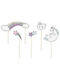 5 toppers variados de unicornio - Unicorn Collection - Partydeco | Funidelia