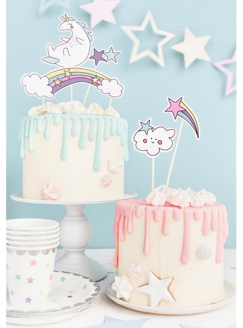 5 toppers variados de unicornio - Unicorn Collection - Partydeco | Funidelia