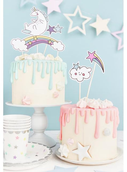 5 toppers variados de unicornio - Unicorn Collection - Partydeco | Funidelia