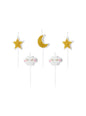 5 velas de nubes y estrellas (2-3 cm) - Little Star