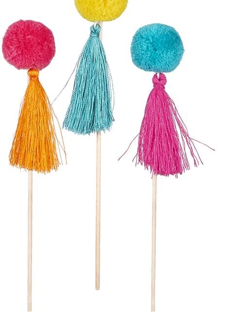 6 agitadores con borlas - Lovely Llama - Boland | Funidelia