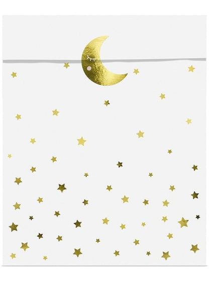 6 bolsas de chucherías con estrellas y lunas - Golden Sky