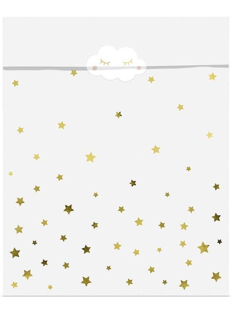 6 bolsas de chucherías con estrellas y lunas - Golden Sky