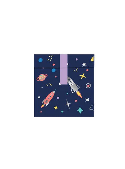 6 bolsas estampado multicolor de espacio de papel - Space Party