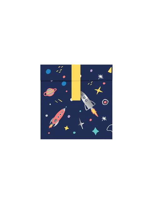 6 bolsas estampado multicolor de espacio de papel - Space Party