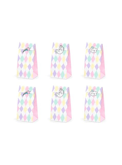 6 bolsas de chucherías de unicornio - Unicorn Collection - Partydeco | Funidelia