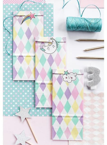 6 bolsas de chucherías de unicornio - Unicorn Collection - Partydeco | Funidelia