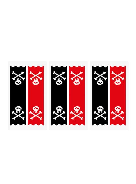 6 bolsas piratas de papel Kraft con pegatinas piratas - Piratas Party - Partydeco | Funidelia