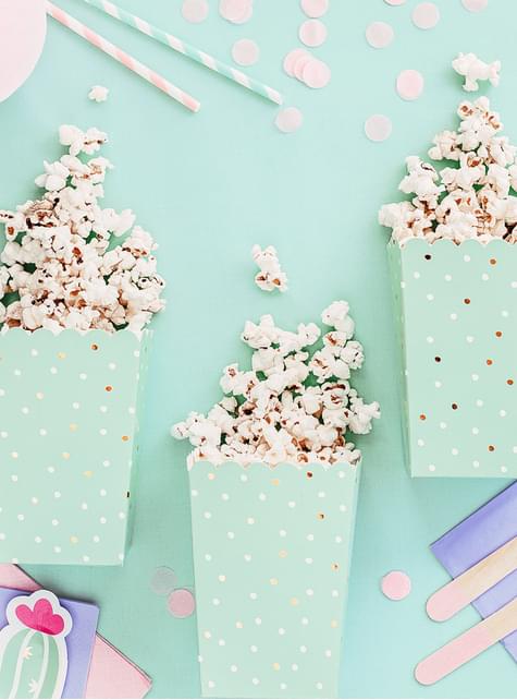 6 cajas para palomitas de cactus - Llama Party