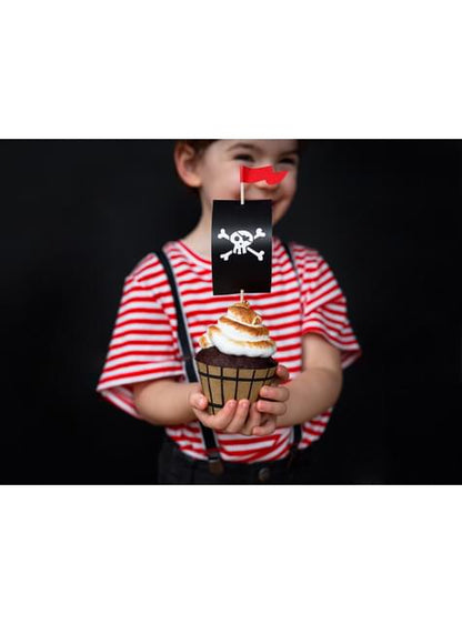 6 cápsulas para cupcakes piratas variados de papel - Pirates Party - Partydeco | Funidelia